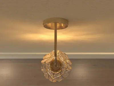 Flower wall light 3D model