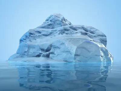 Iceberg 4 floating in water 3D model