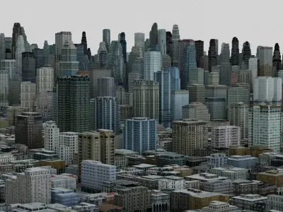 Real Time City 18 Low-poly 3D model