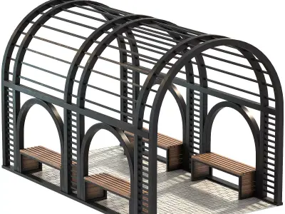 Walk Way Shade 03 3D model