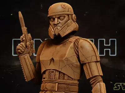 STAR WARS Captain Enoch Sculpture Tested for 3D printing 3D print model