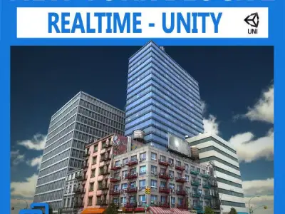 NYC Block 2 Unity Low-poly 3D model