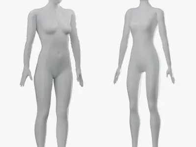  Animated Simple, and Detailed Female Mannequins 
