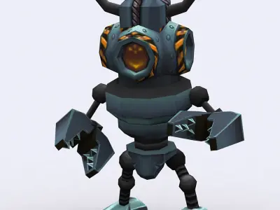 3DRT - Chibii-robot-19 Low-poly 3D model