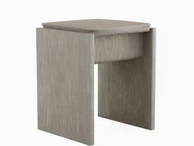 Wooden Stool 02 3D model