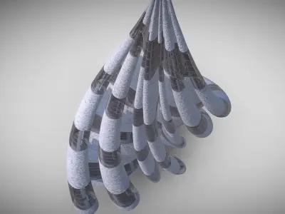 Tube Building Concrete 3D model