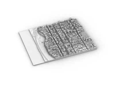 3D Print-Ready NYC Upper West Side Model 3D print model