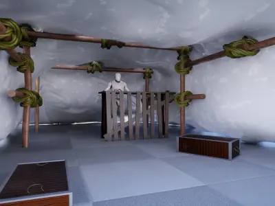 small pirate tent shop asset 3D model