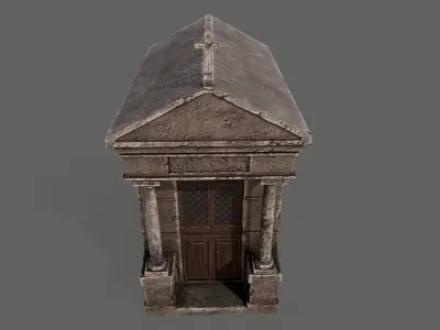 Old Mausoleum Low-poly 3D model