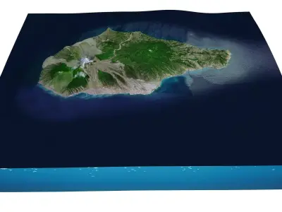 Montserrat Island 3D model