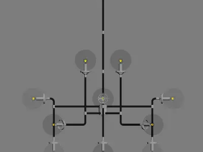 RH Bistro Globe Clear Glass 16-Light  3D model