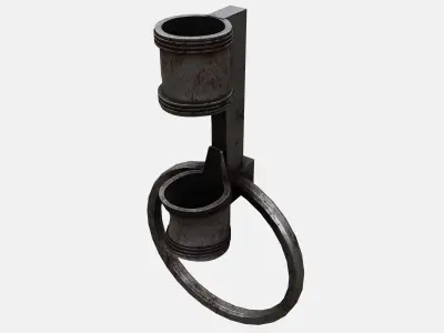 Medieval Torch  Low-poly 3D model
