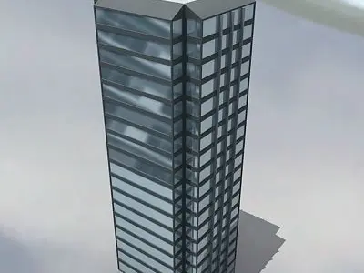 Glass Office Building 3D model