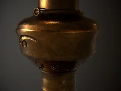 Oil Lamp 1 Low-poly 3D model