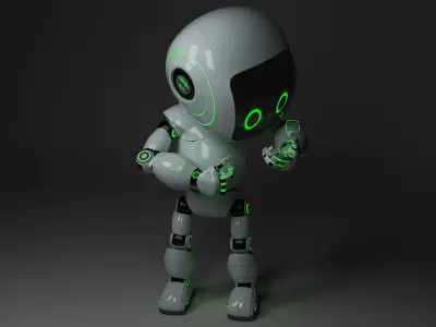 Cute Short Robot V1 3D model