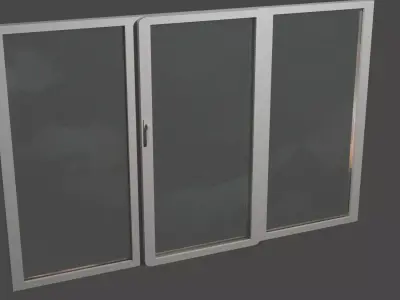 Low poly Plastic window 3D model