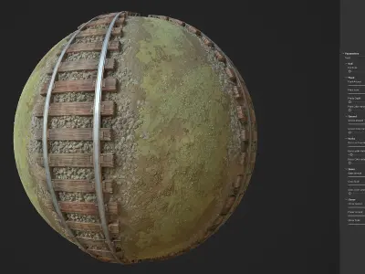 Railway Procedural PBR Material and Textures 3D model