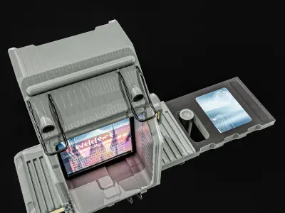 Sci- Fi Street Machine Low-poly 3D model