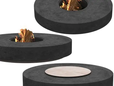 035 Travertine BBQ Dark 00 3D model