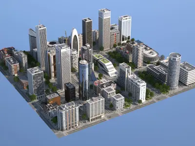White City XL Low-poly 3D model