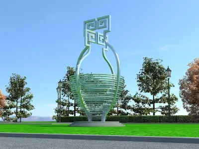 statue sculptures bronze street urban city metal sculpture 3D model purchase