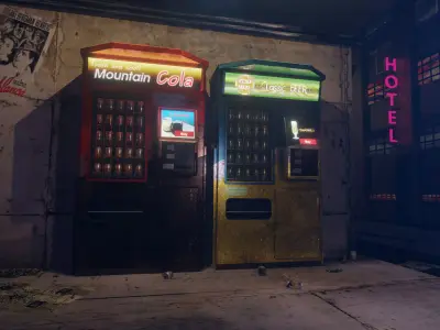 Cyberpunk vending machine Low-poly 3D model