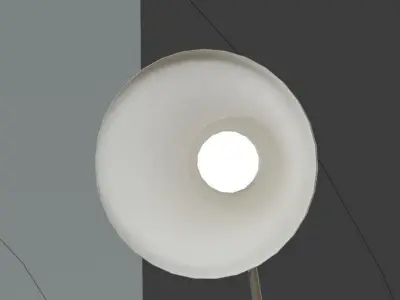 Stylish Metal Lamp Low-poly 3D model