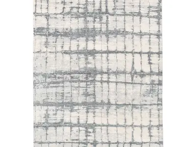 LOKESH HAND-KNOTTED WOOL SILK RUG W 3D model