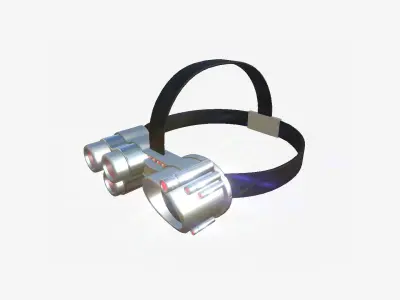SciFi Glasses J03 Aluminum - Character Design Fashion Low-poly 3D model