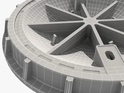 cast iron hatch 2 3D model