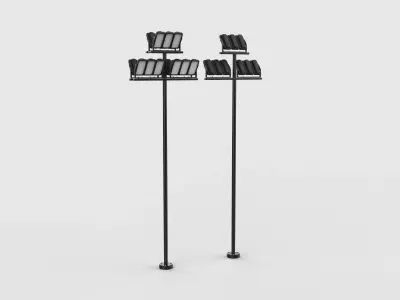 LED street lights 3D model