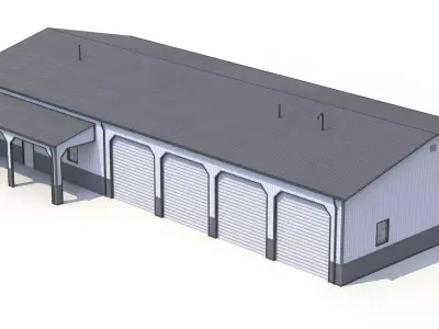 Industrial Building 34 PBR  Low-poly 3D model