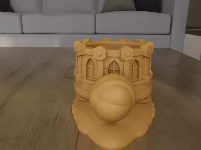 Snail Castle Planter STL Cute Desk Container 3D print model