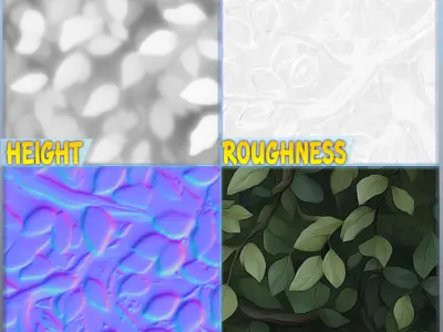 Stylized Foliage Seamless Texture Texture