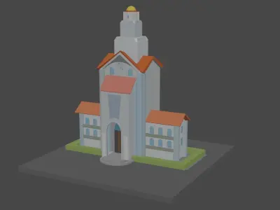 Palace church Free low-poly 3D model