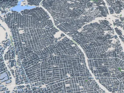 Oakland City California 3D model