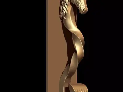 HORSE DOOR HANDLE  3D print model