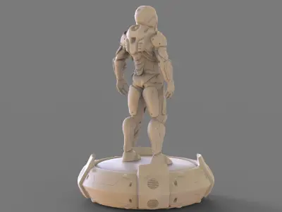 Cyborg Sculpture 3D print model