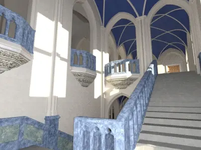 Gothic Chateau interior 3D model