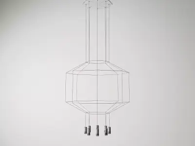 Vibia Wireflow 0401 Geometric Line Chandelier Model 3D model
