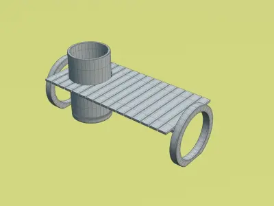 Bench Park - MAKI 3D model