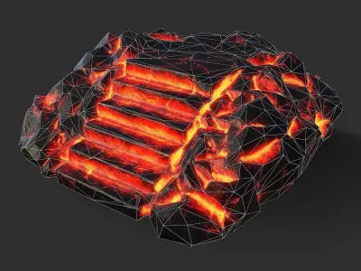 stairs stone 13 Low-poly 3D model