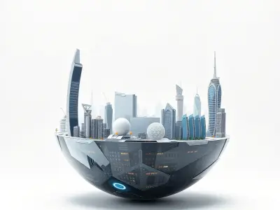Futuristic Urban Cityscape Model Pack Low-poly 3D model