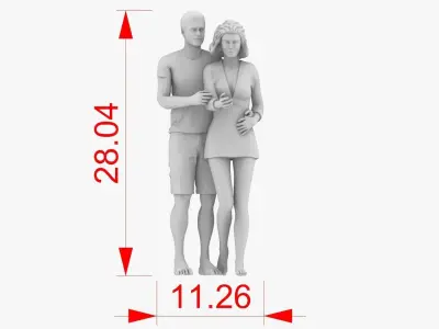 Couple Dating 3D print model