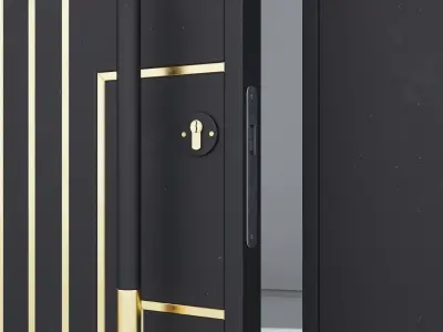 Aluminium door 295 3D model