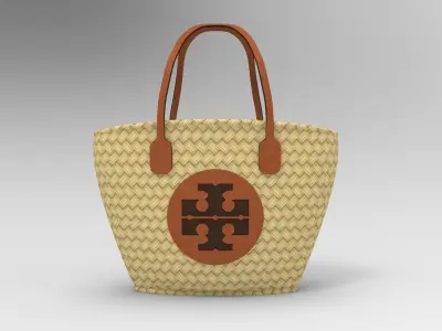 Tory Burch Ella Basket Tote Bag Low-poly 3D model