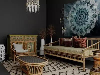Interior Bohemian 3D model