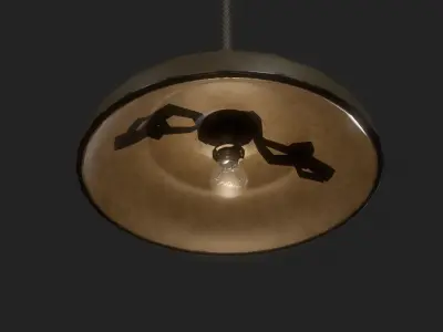 Vintage Ceiling Light Free low-poly 3D model