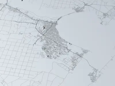 Corpus Christi Road Network and Streets 3D model