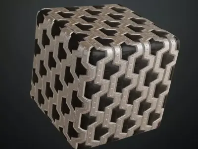 White Black Sci-fi Wall PBR Seamless Texture